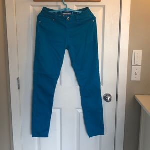 Blue skinny jeans